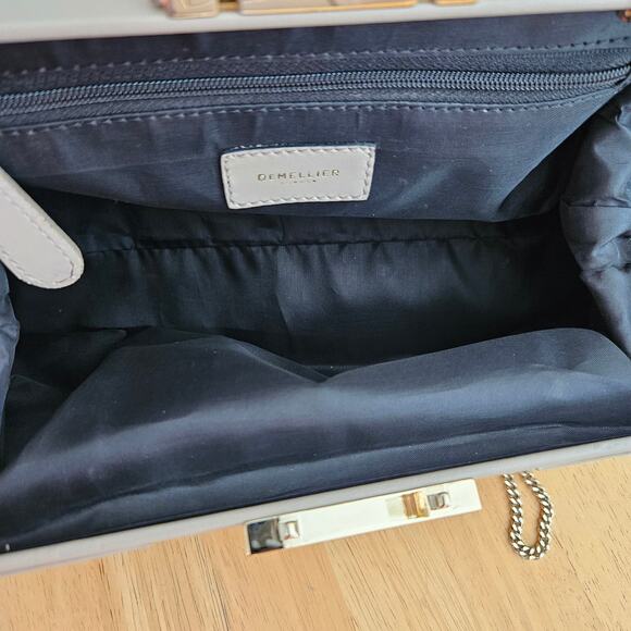 Demellier London Taupe Convertible Clutch Leather  EUC - Picture 10 of 15